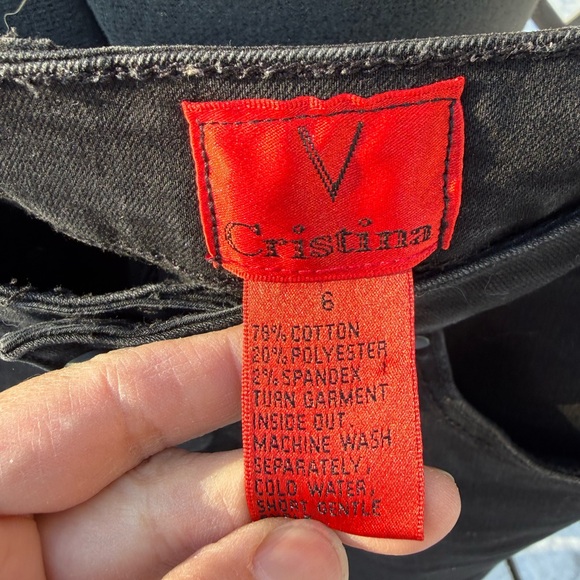 Christina Black Denim with Fringe Detail - Picture 6 of 9